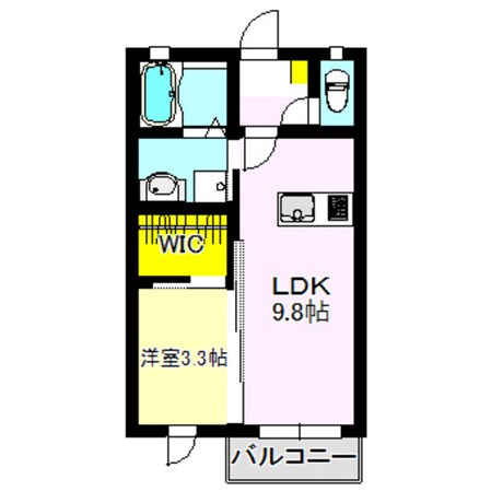 ルミエール中居Ⅲの物件間取画像